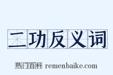 二功反义词是什么意思的图片